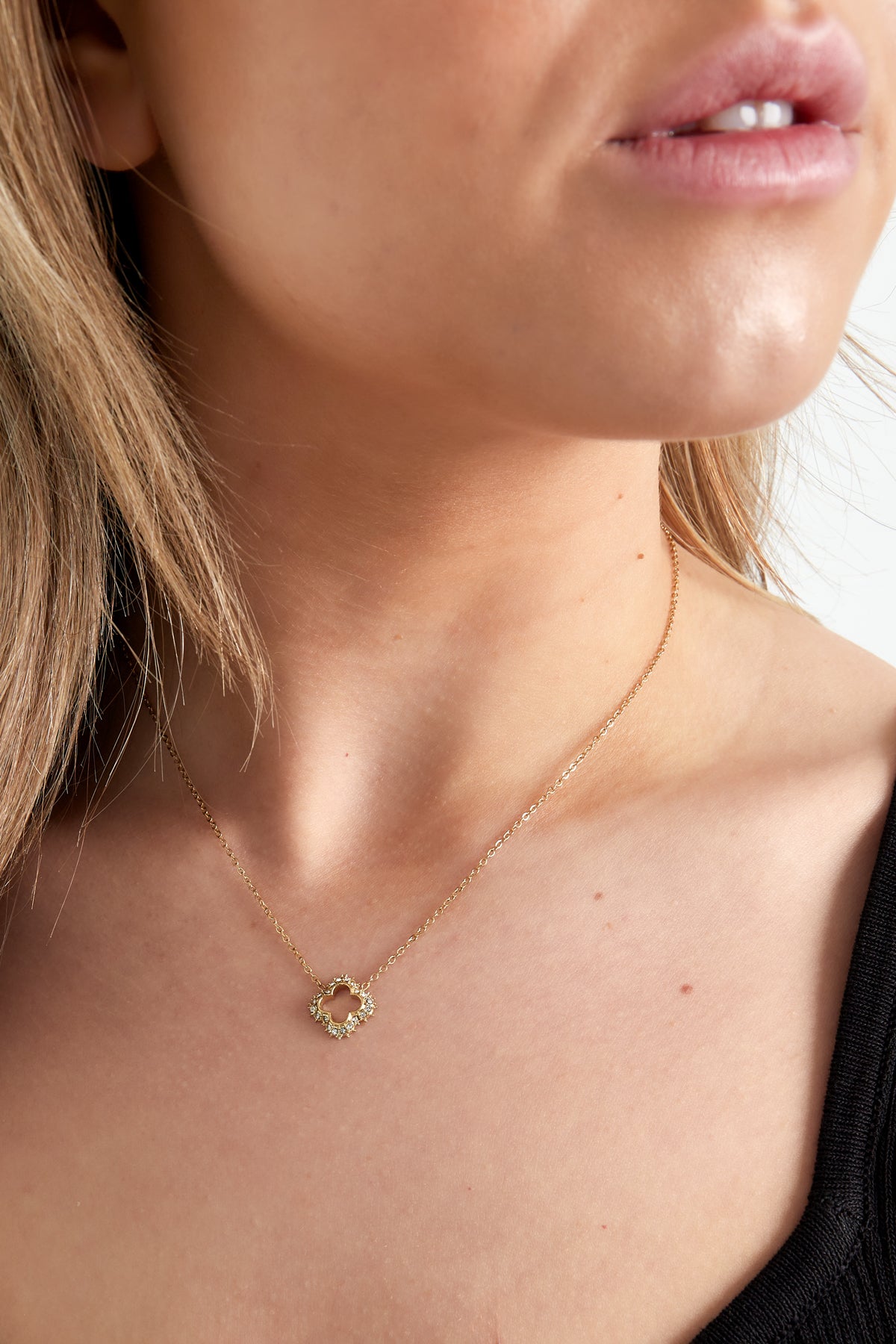 collier trèfle diamant