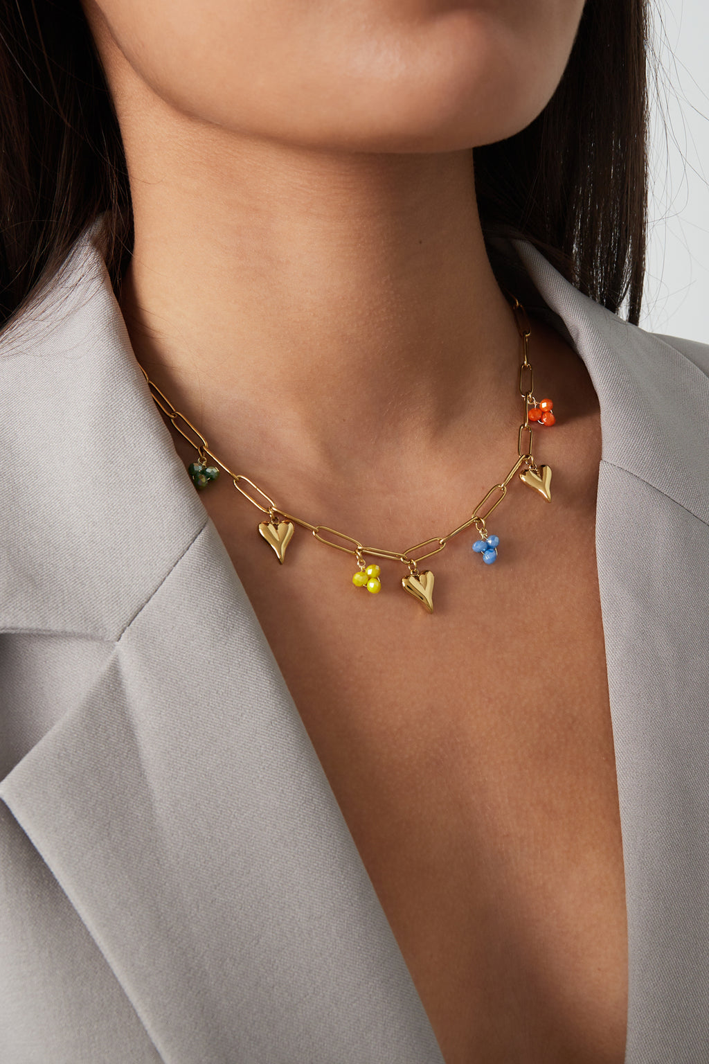 collier à breloques amour primaire