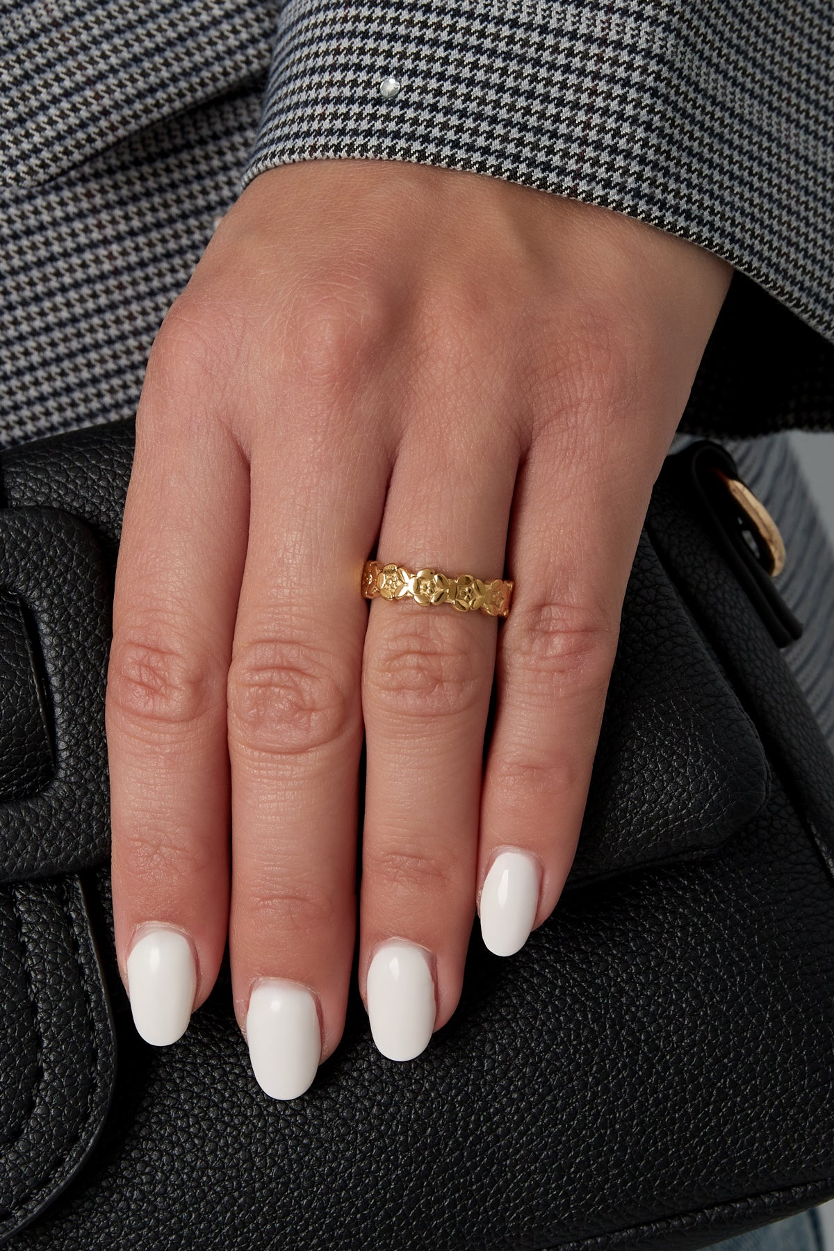 bague fleur scintillante