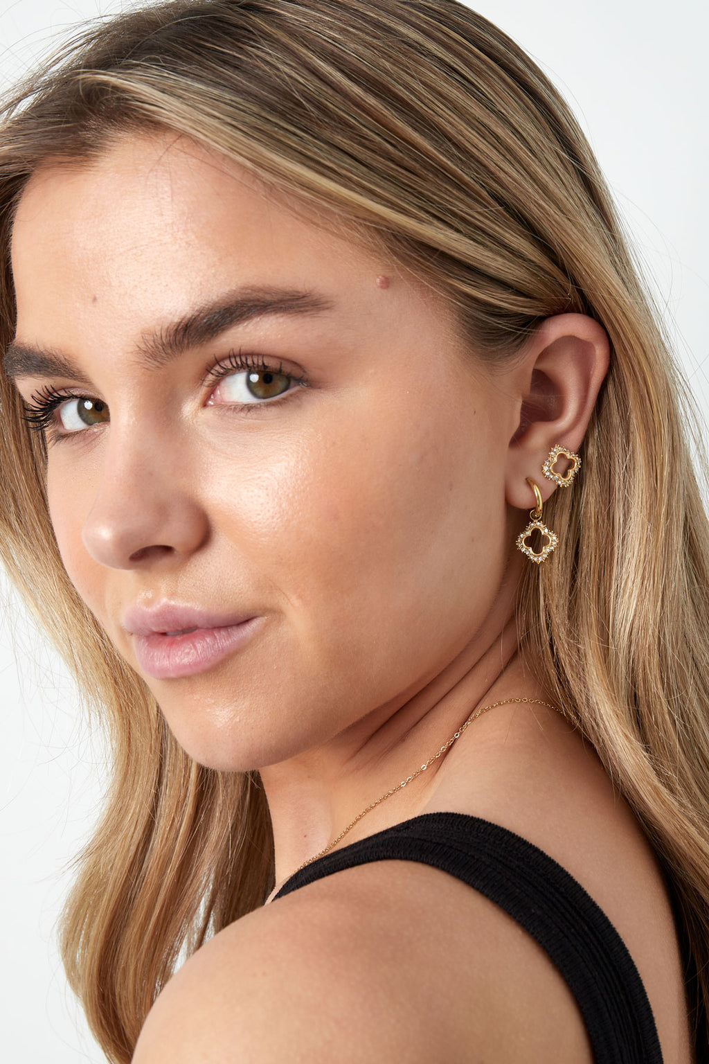 boucles d'oreilles diamant porte-bonheur