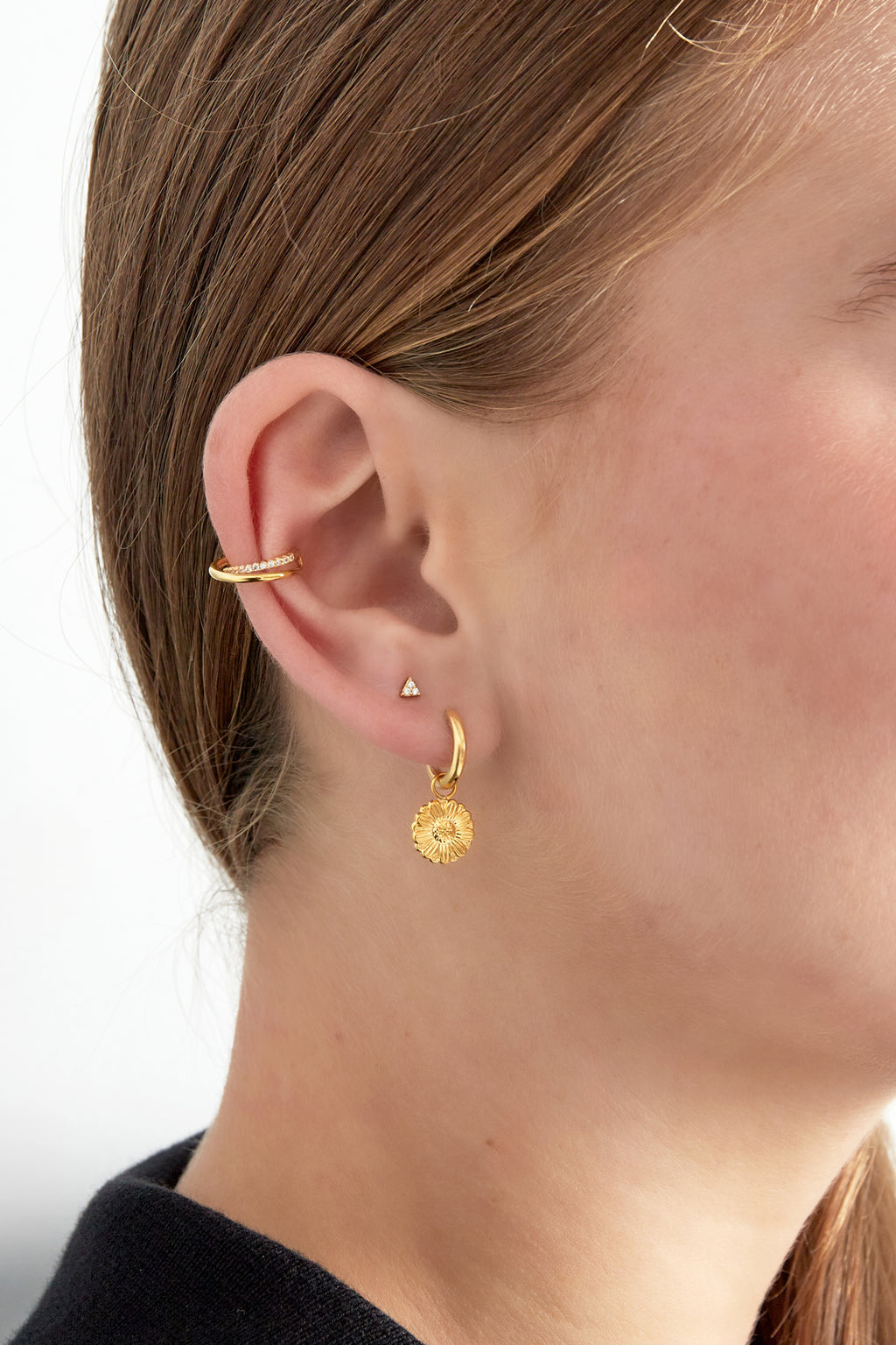 Boucle d'oreille Layered Glam - doré