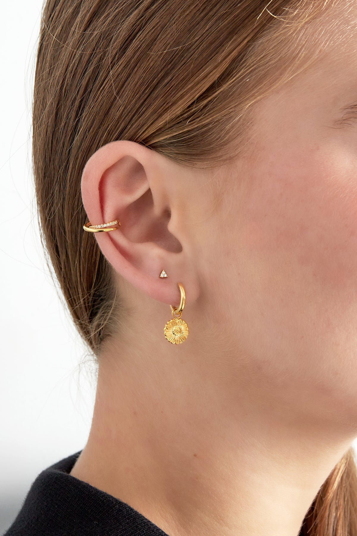 Boucle d'oreille Layered Glam - doré