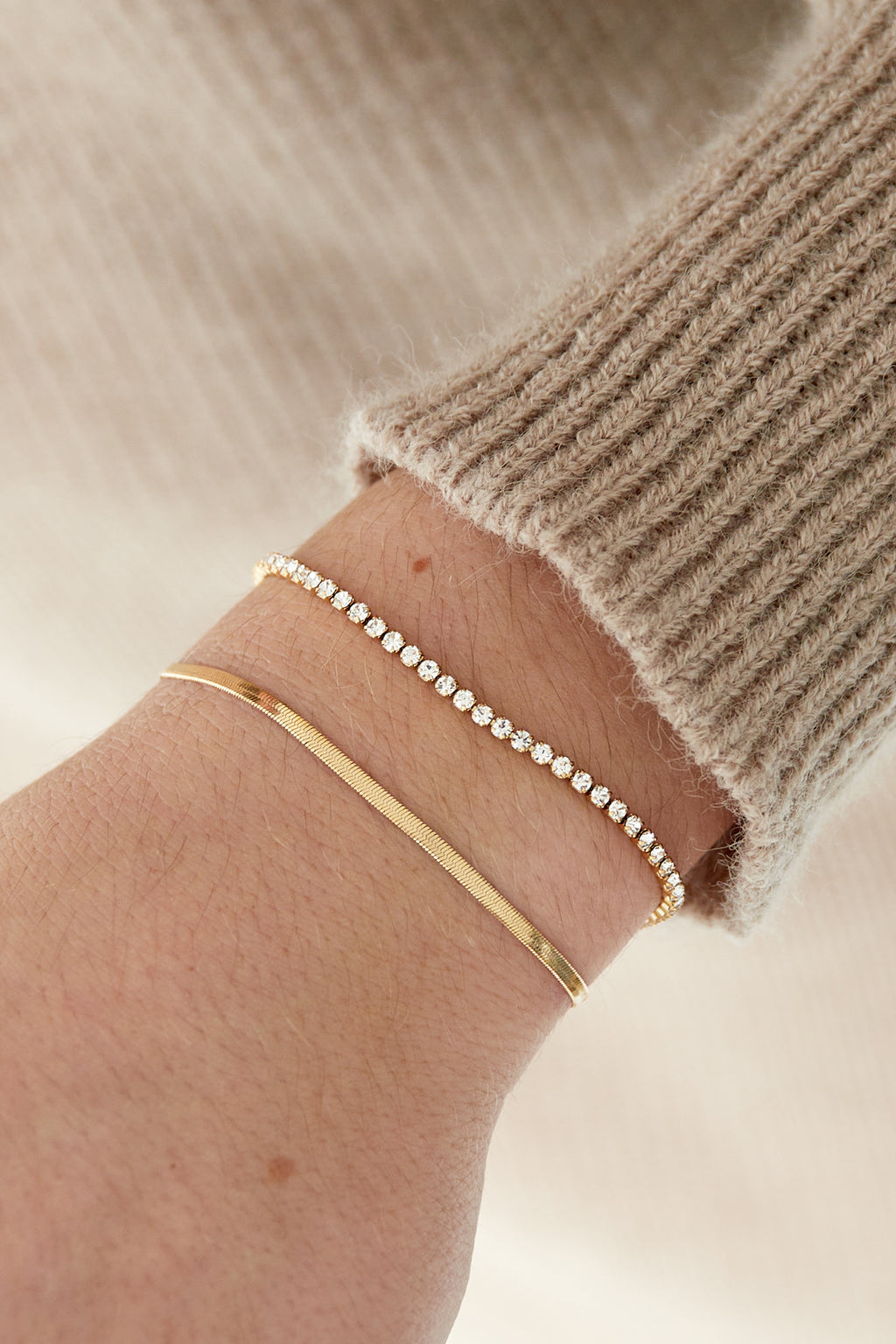 bracelet double avec diamants