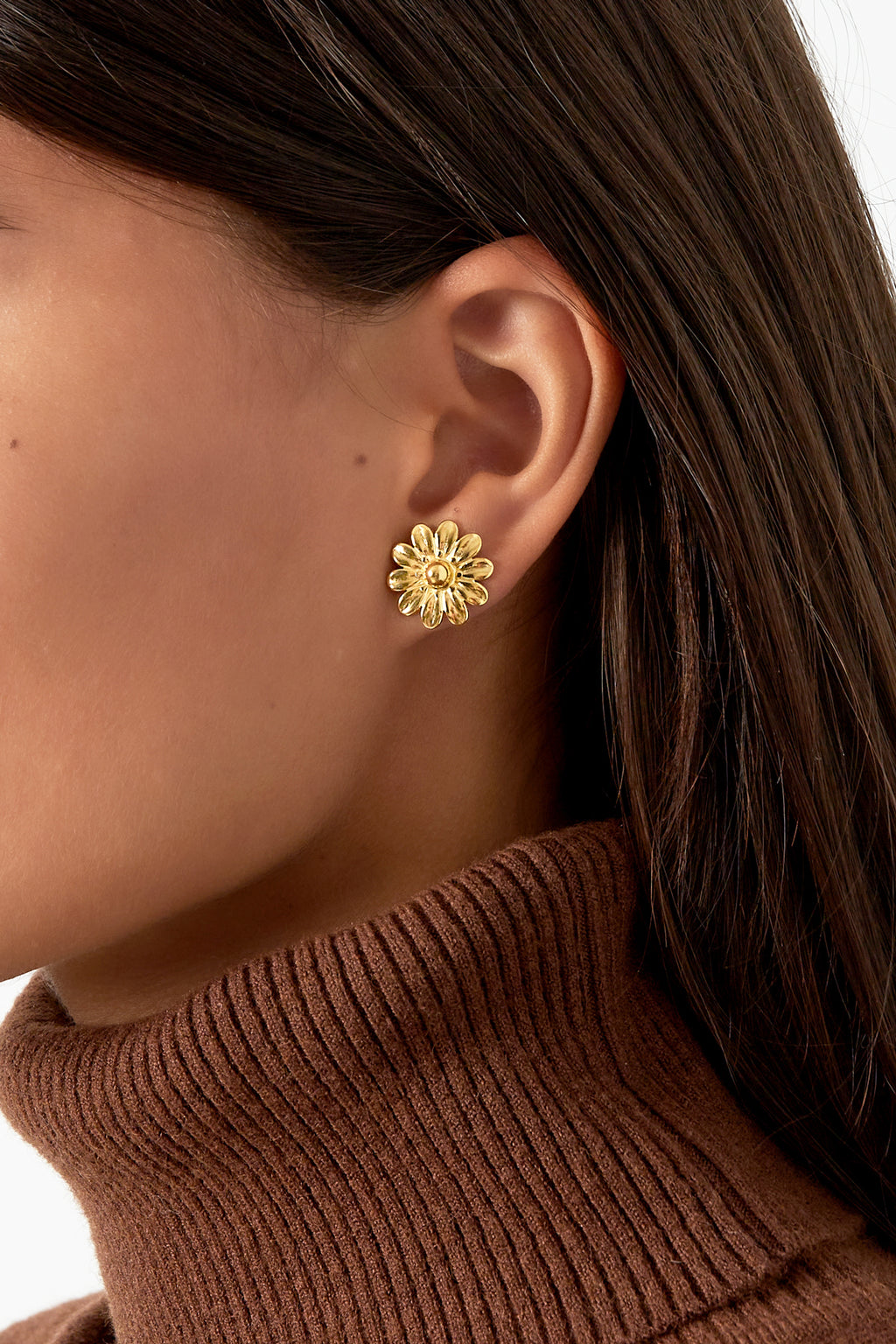 boucles d'oreilles à pois fleuris