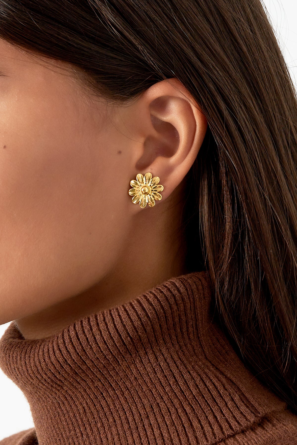 boucles d'oreilles à pois fleuris