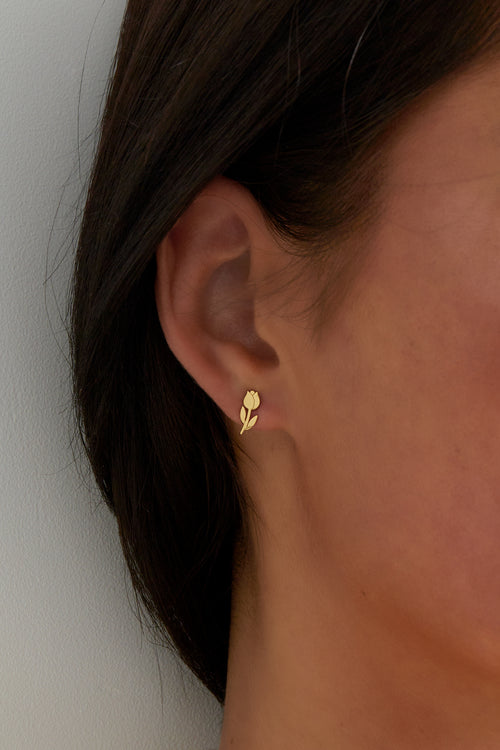 boucles d'oreilles à tige tulipe