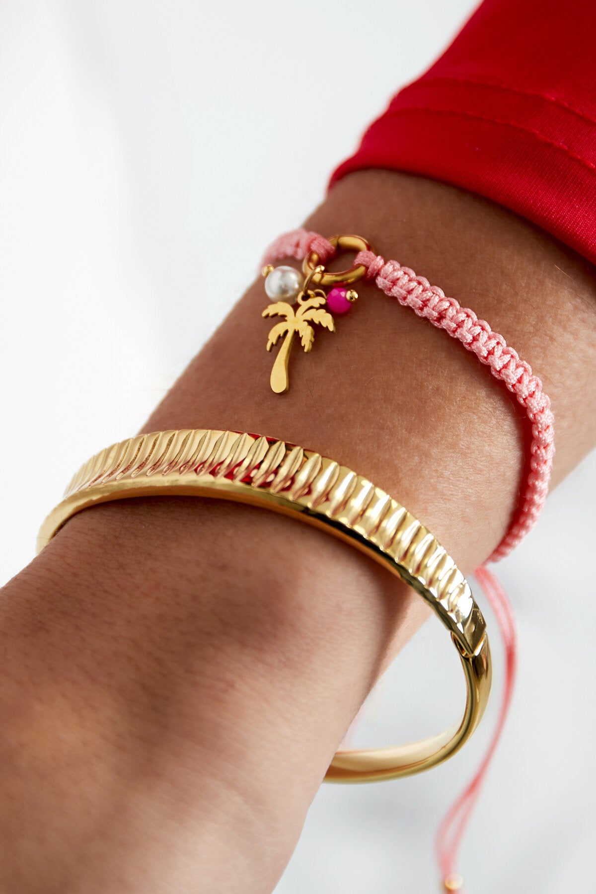 Bracelet Palm Paradise - Couleur orange et or