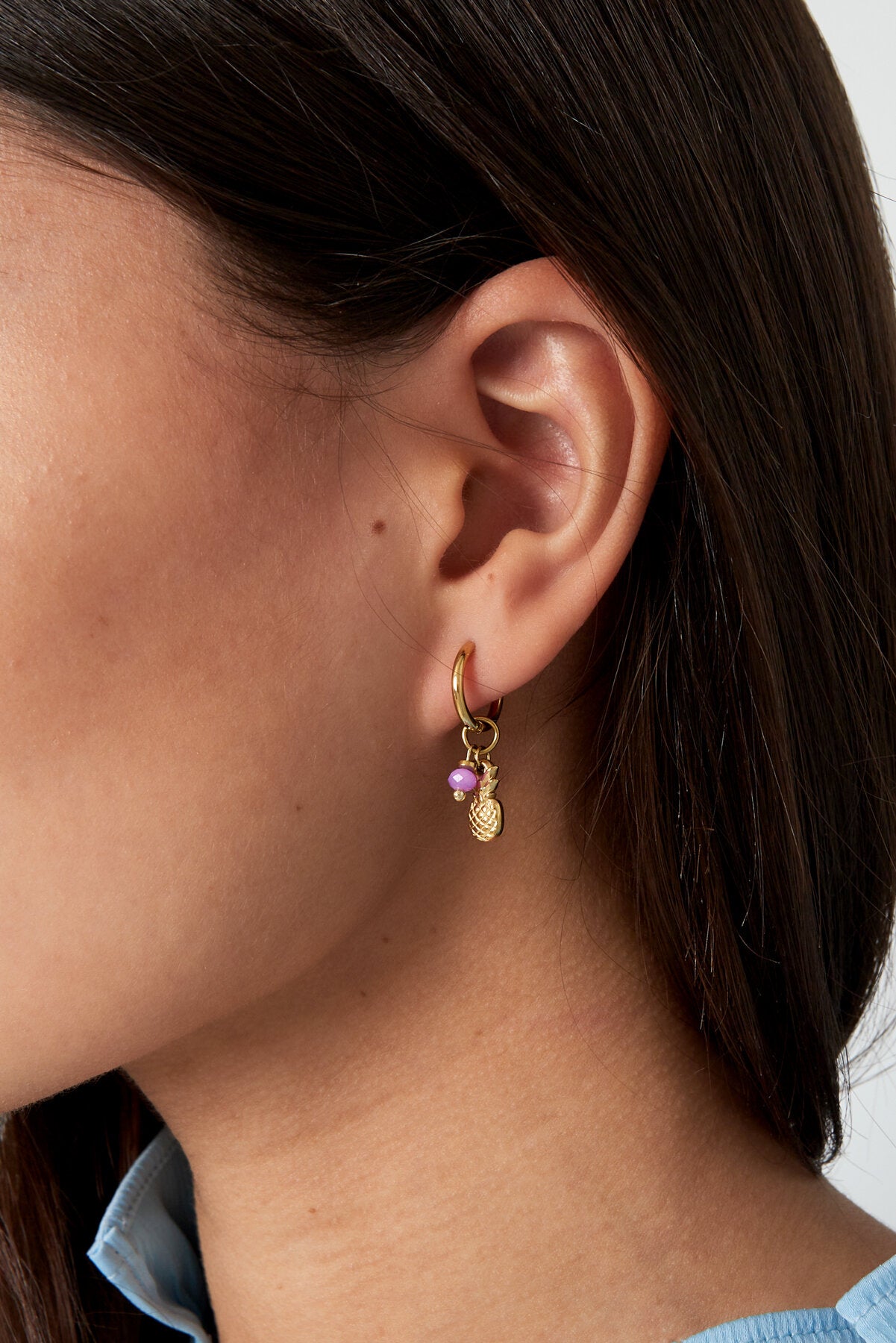 boucles d'oreilles ananas aura