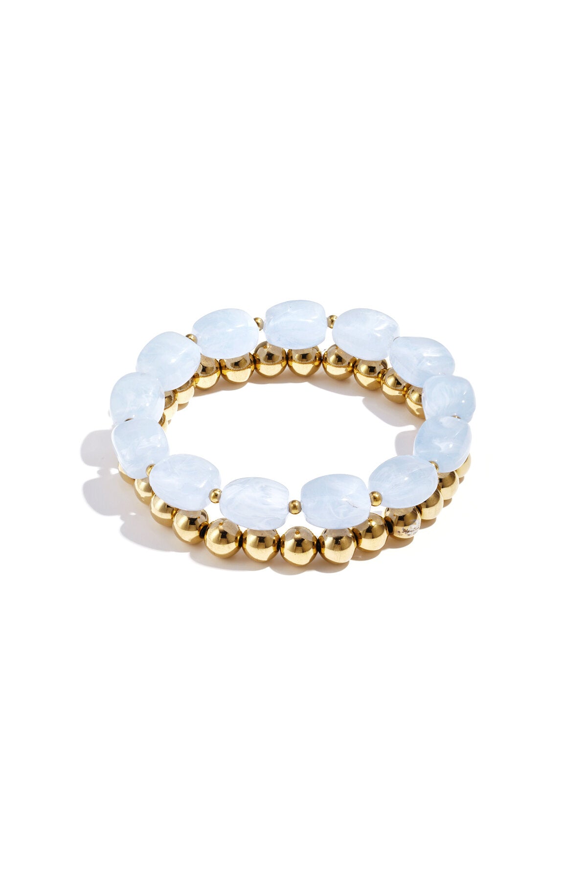 Bracelet composé de perles asymétriques