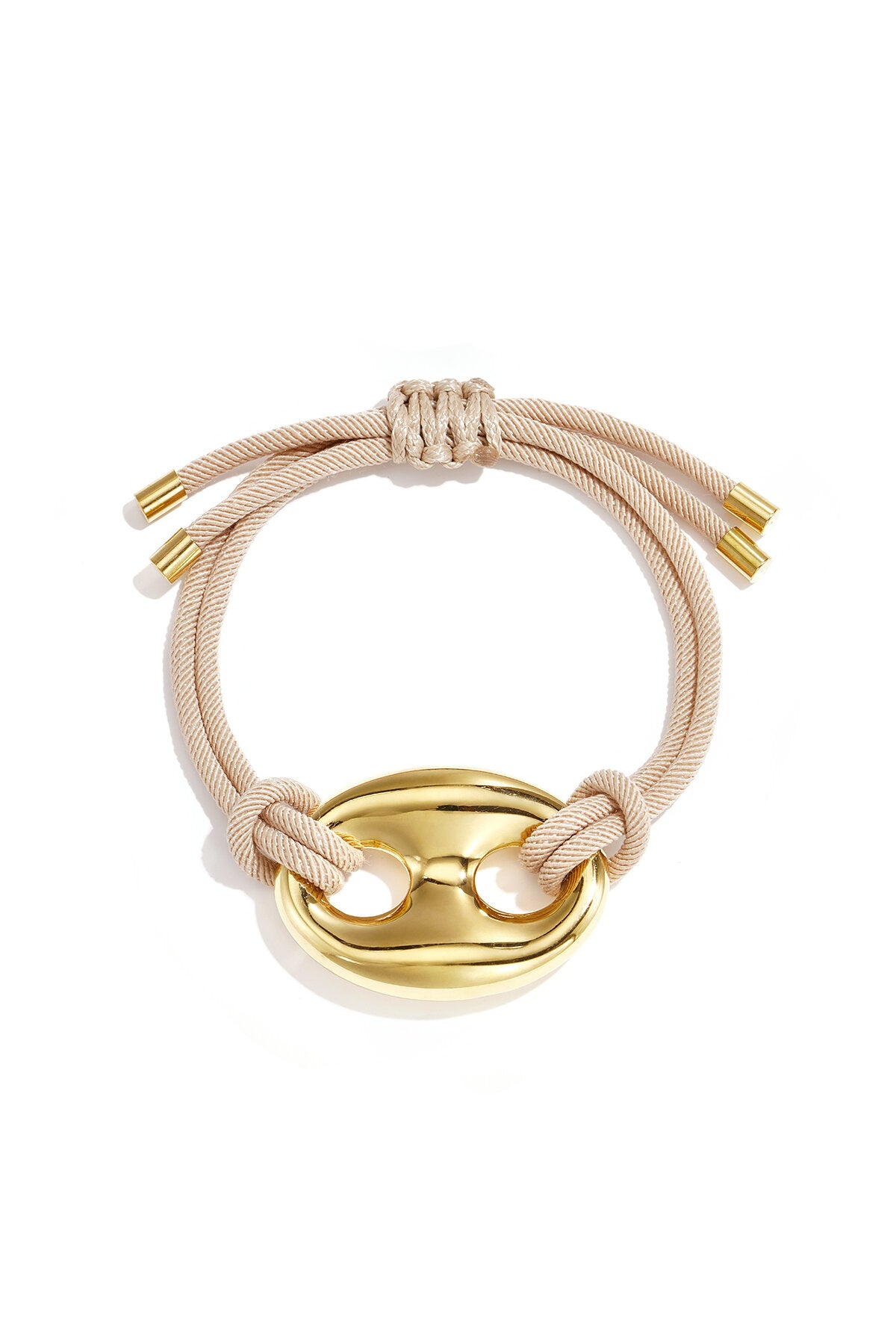 Bracelet en cordon de satin avec détail de bouton