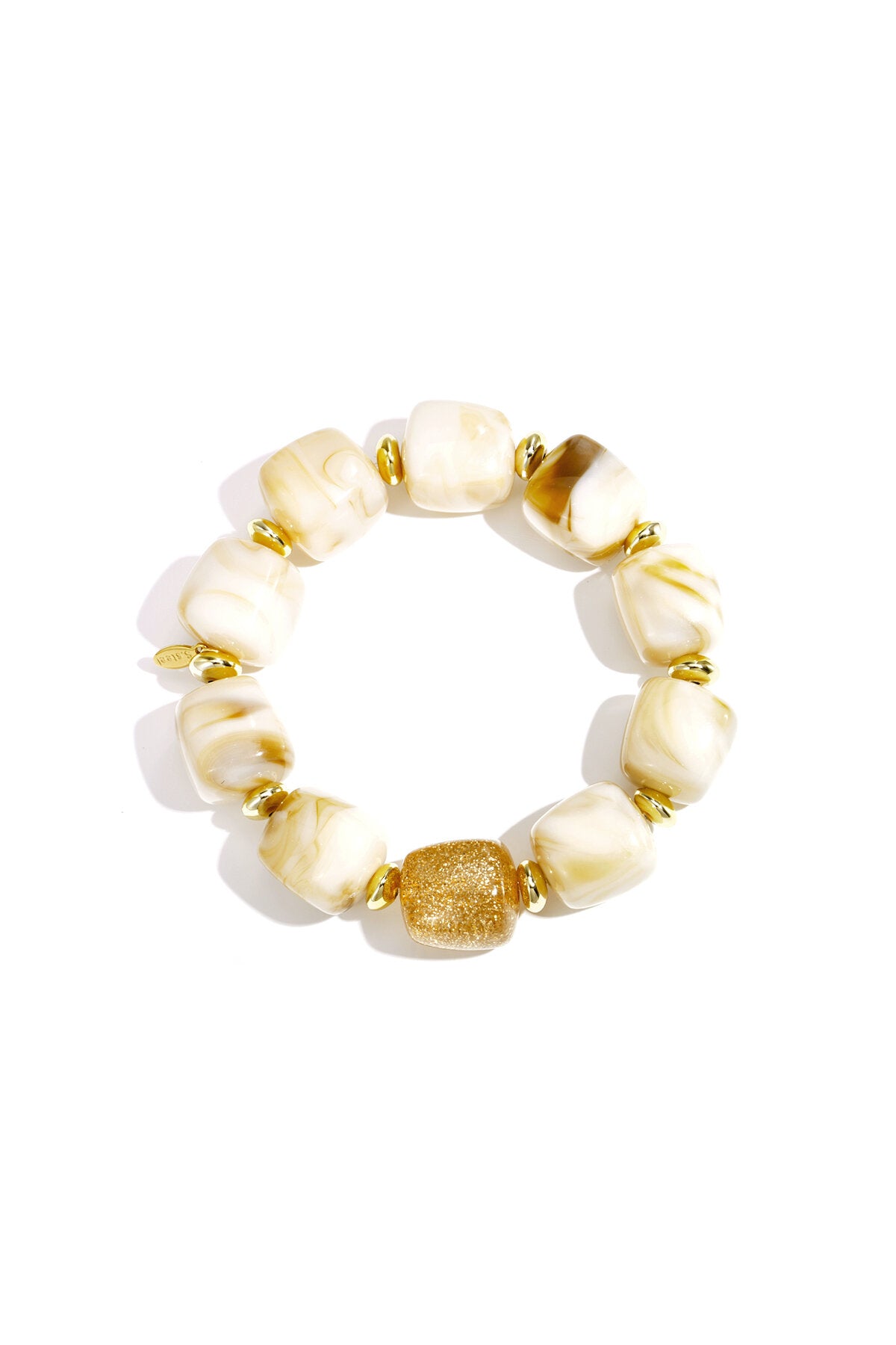 Bracelet de perles avec une perle scintillante remarquable