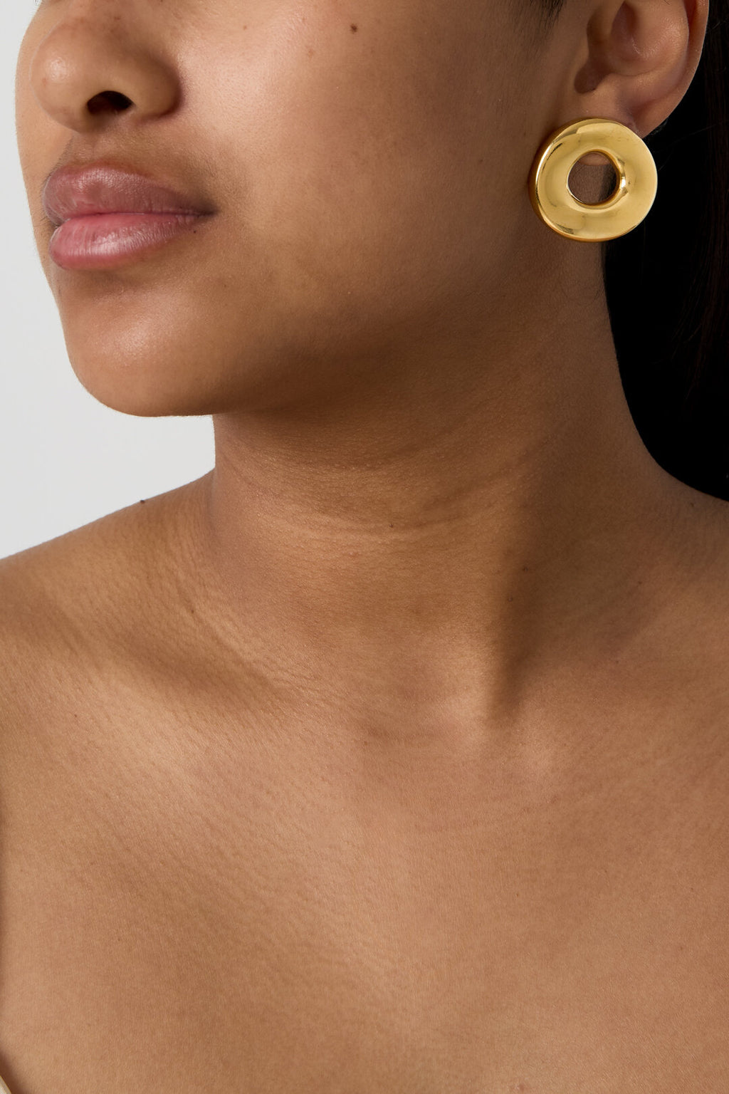 Boucles d'oreilles pendantes en forme de donut