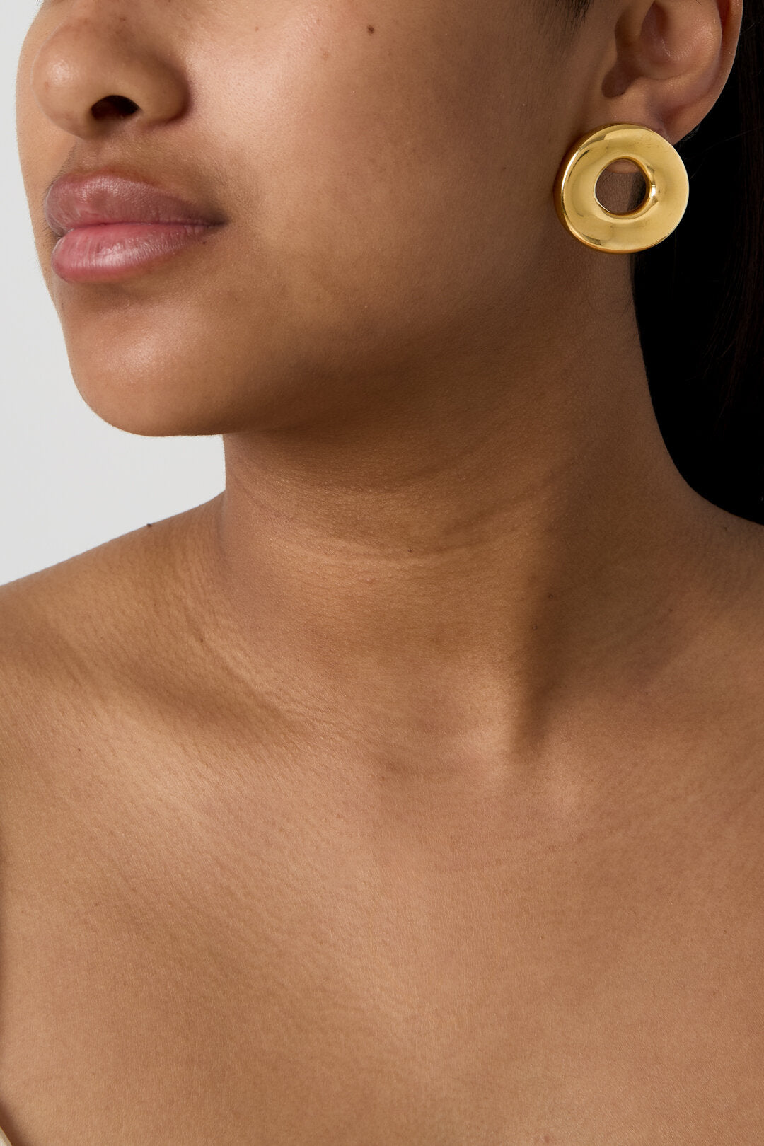 Boucles d'oreilles pendantes en forme de donut