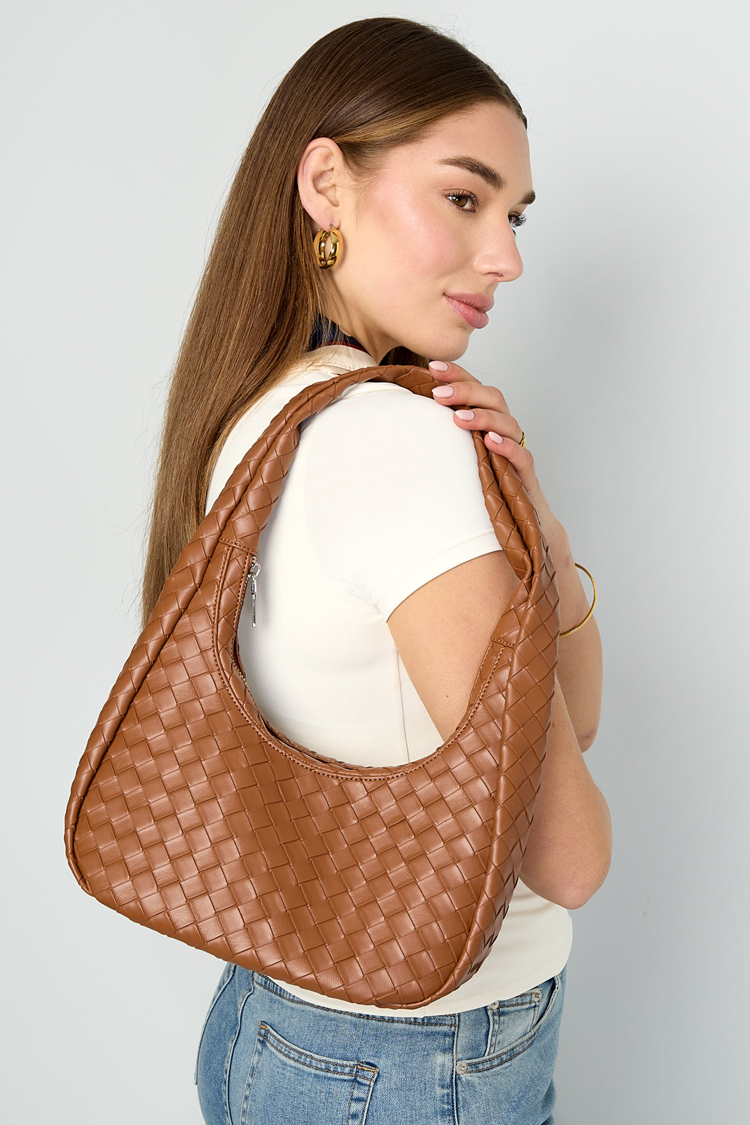 Sacs bandoulière couleur unie, style décontracté, en PU, accessoires du quotidien