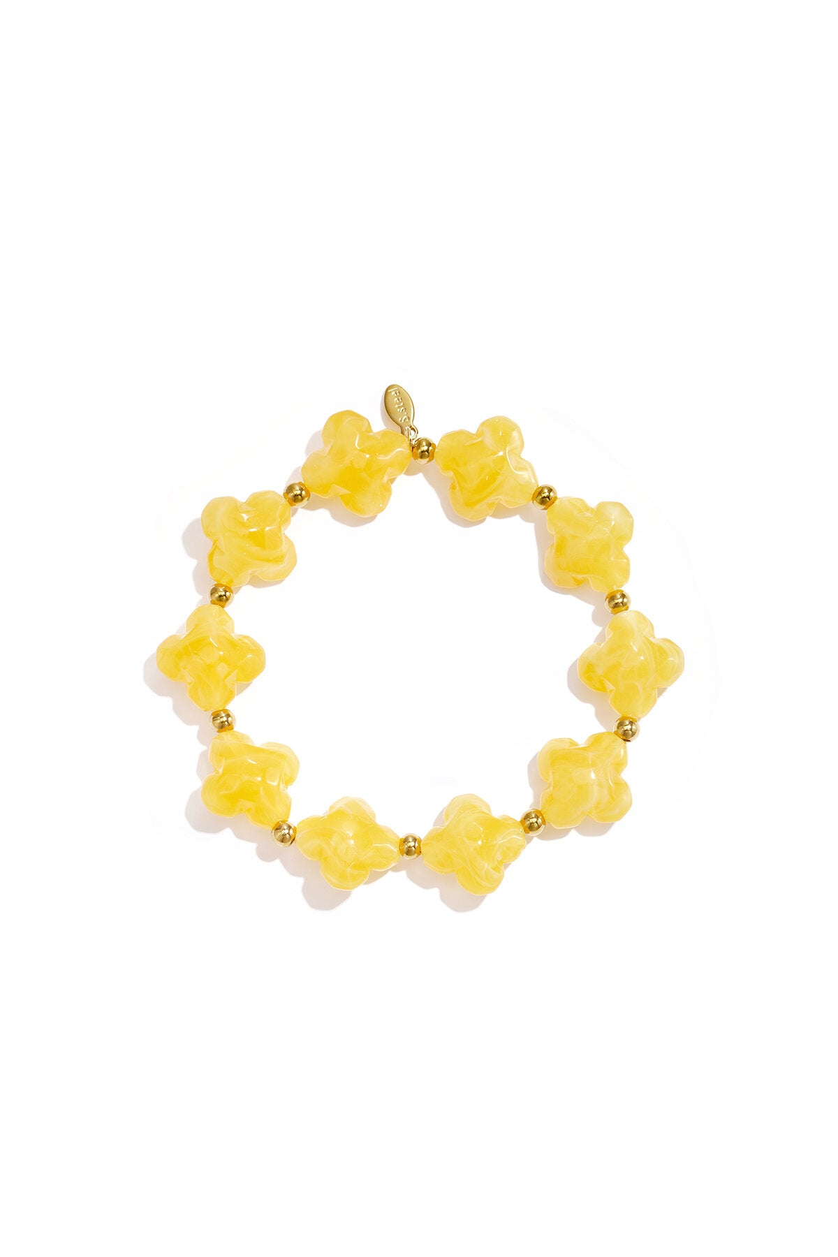 Bracelet de perles avec des perles en forme de trèfle