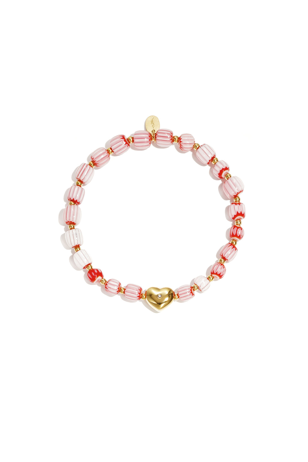 Bracelet de perles avec un centre en forme de cœur