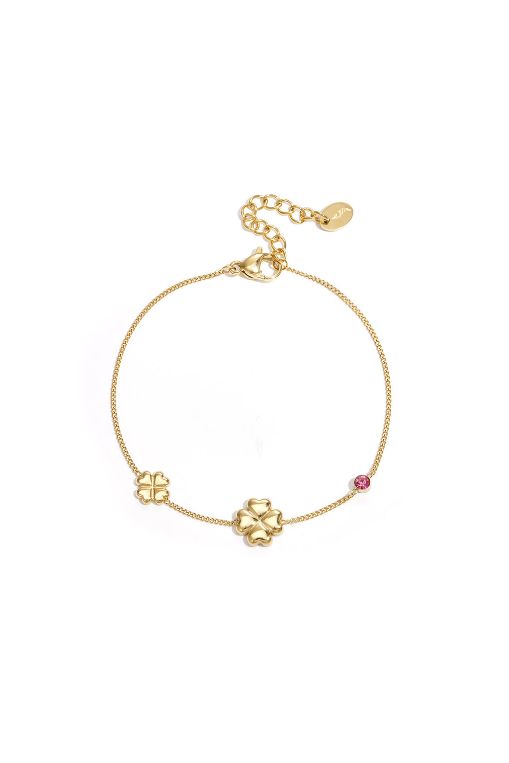 Bracelet orné de trèfles et de pierres colorées