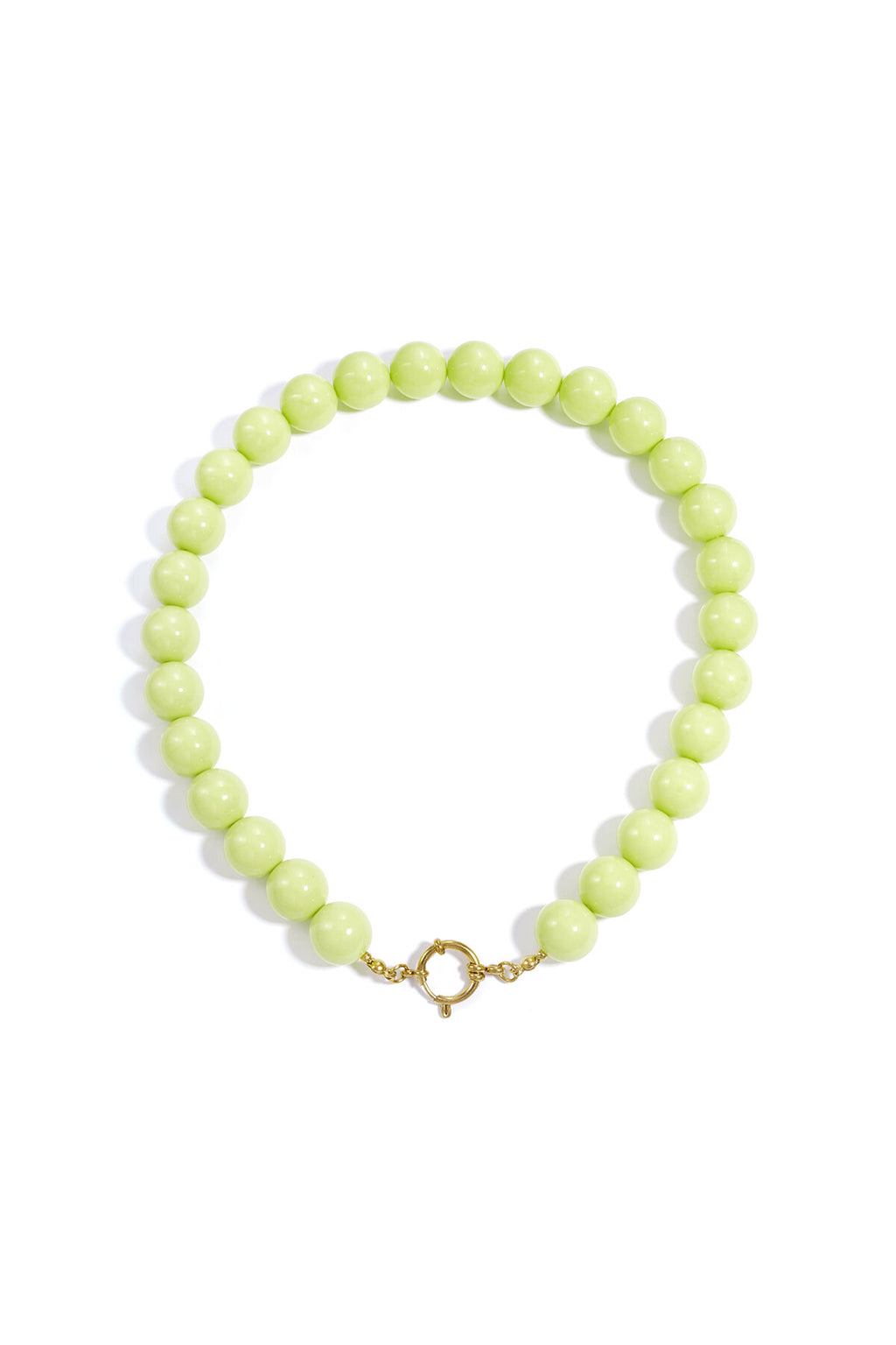Collier à grosses perles et fermeture sur le devant-15mm