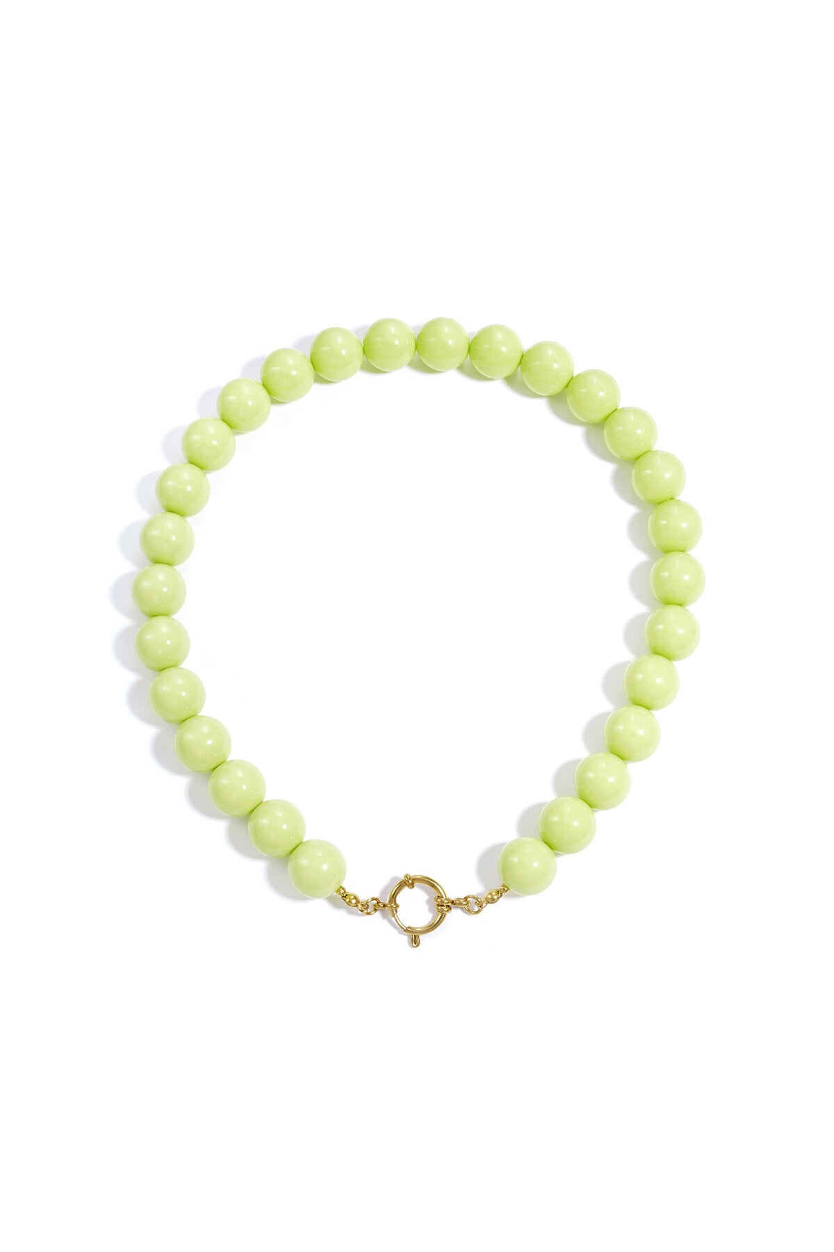 Collier à grosses perles et fermeture sur le devant-15mm
