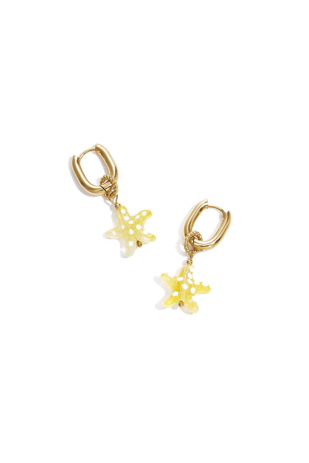 Boucles d'oreilles avec étoiles de mer tachetées