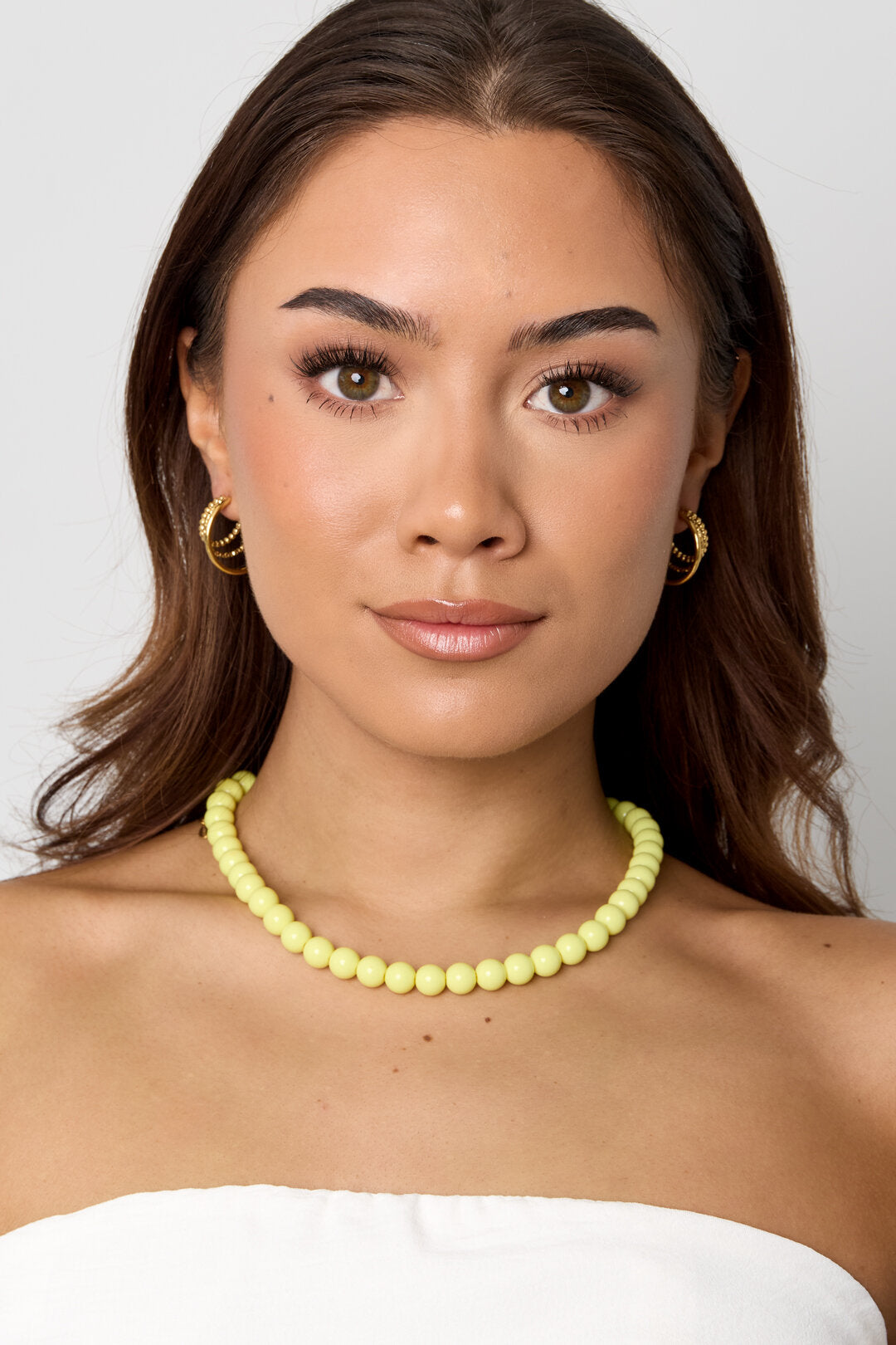 Collier à perles moyennes-10mm