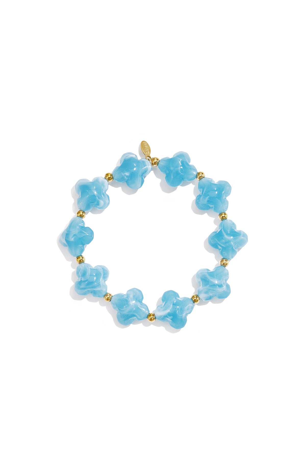 Bracelet de perles avec des perles en forme de trèfle