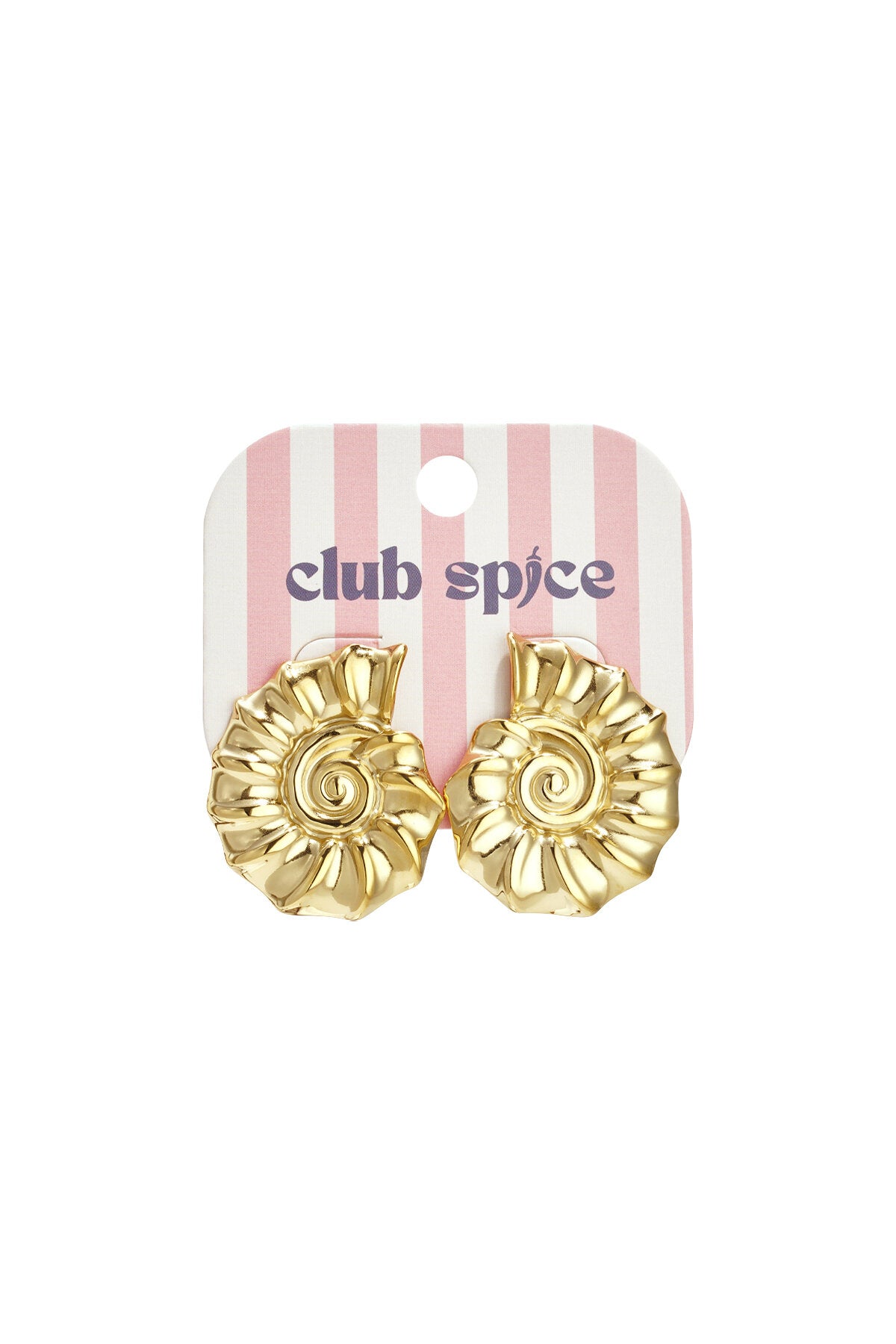 Boucles d'oreilles pendantes en forme de coquillage spirale