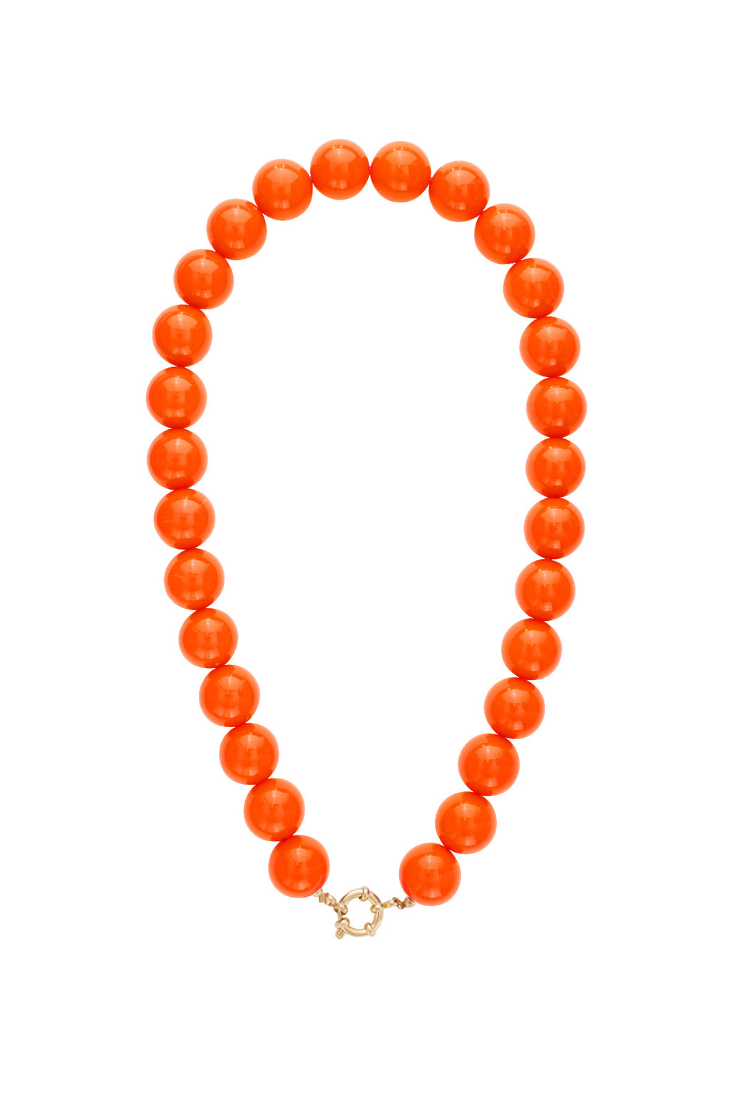 Collier à grosses perles et fermeture sur le devant-15mm