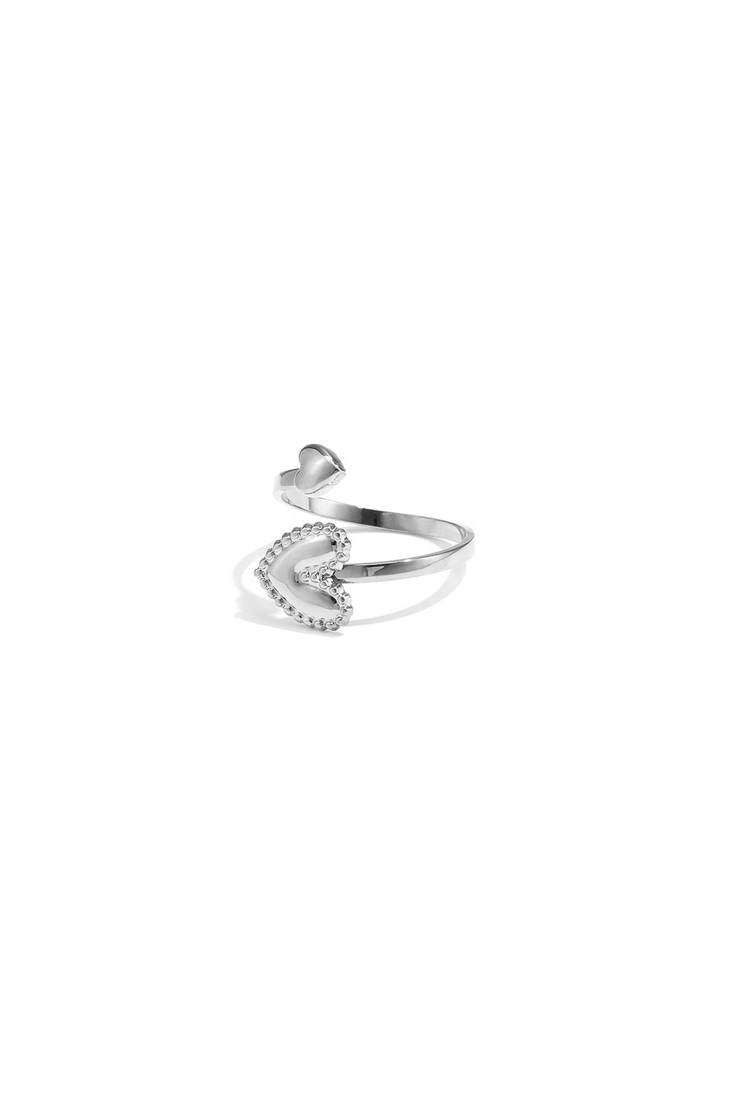 Bague avec cœurs ajustables
