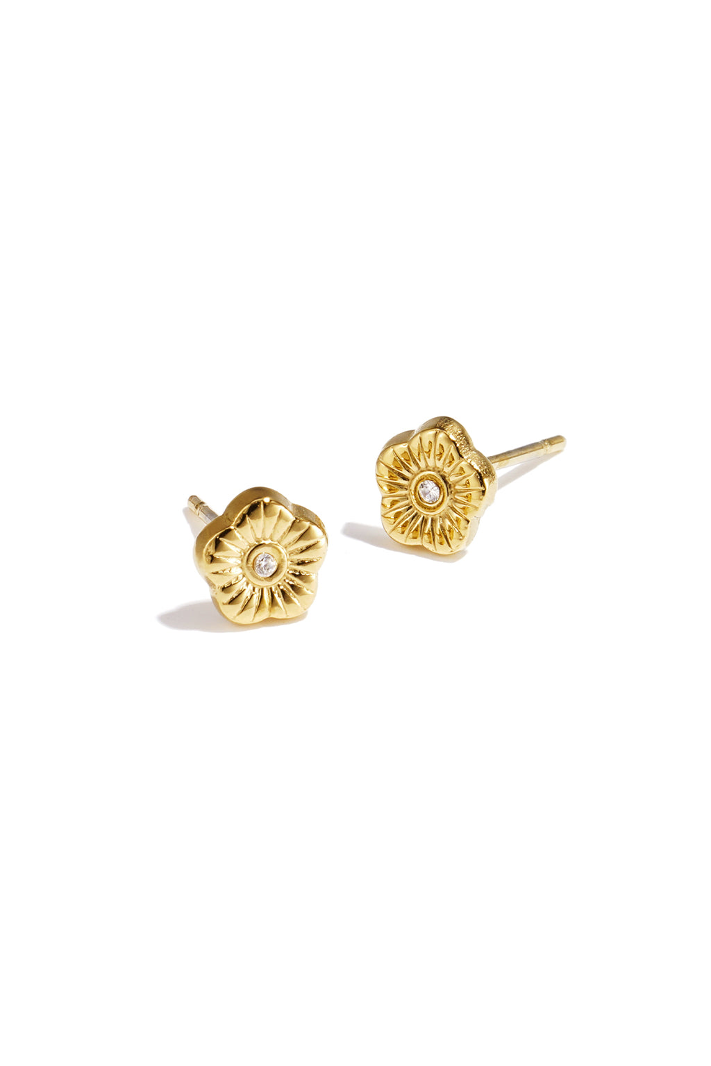 Boucles d'oreilles fleur en acier inoxydable