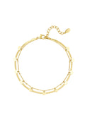 bracelet de cheville cercles double couche