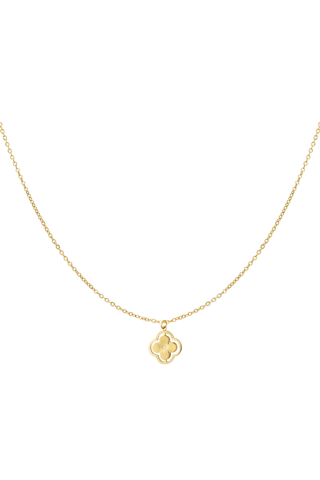 Collier double trèfle - doré