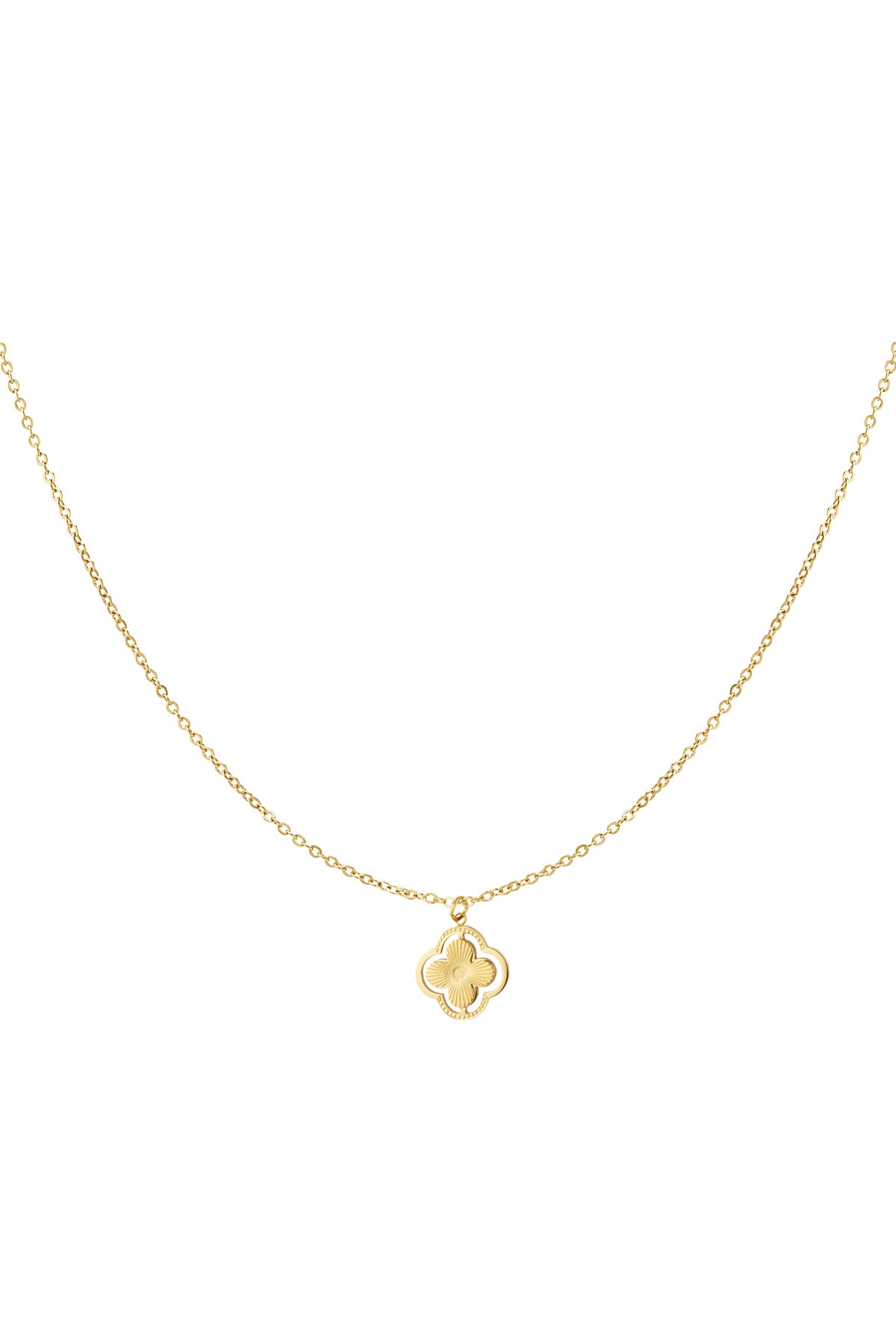 Collier double trèfle - doré