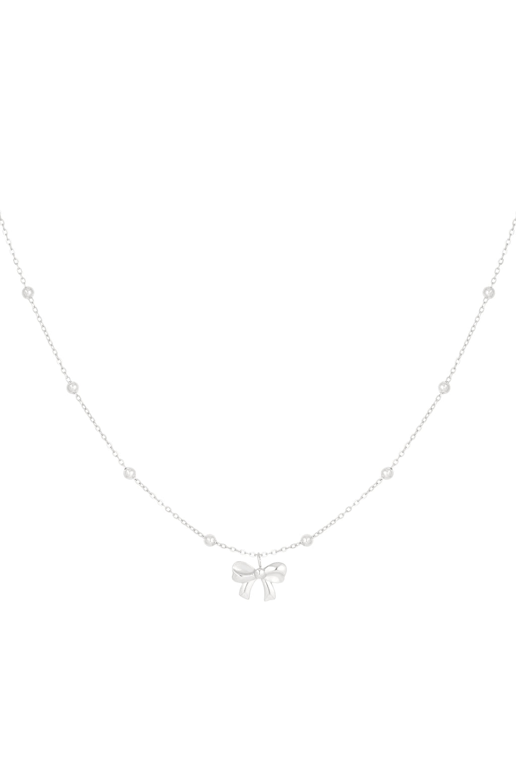 Collier avec boules et noeud - doré