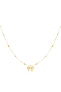 Collier avec boules et noeud - doré