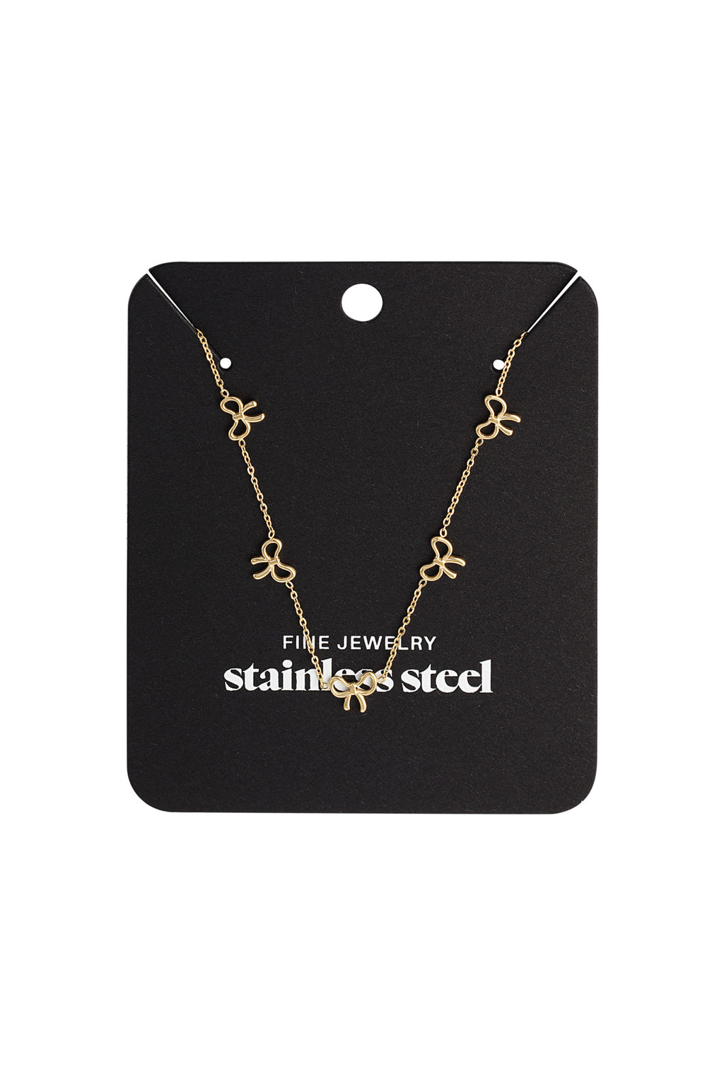 Collier Charming Bows - doré
