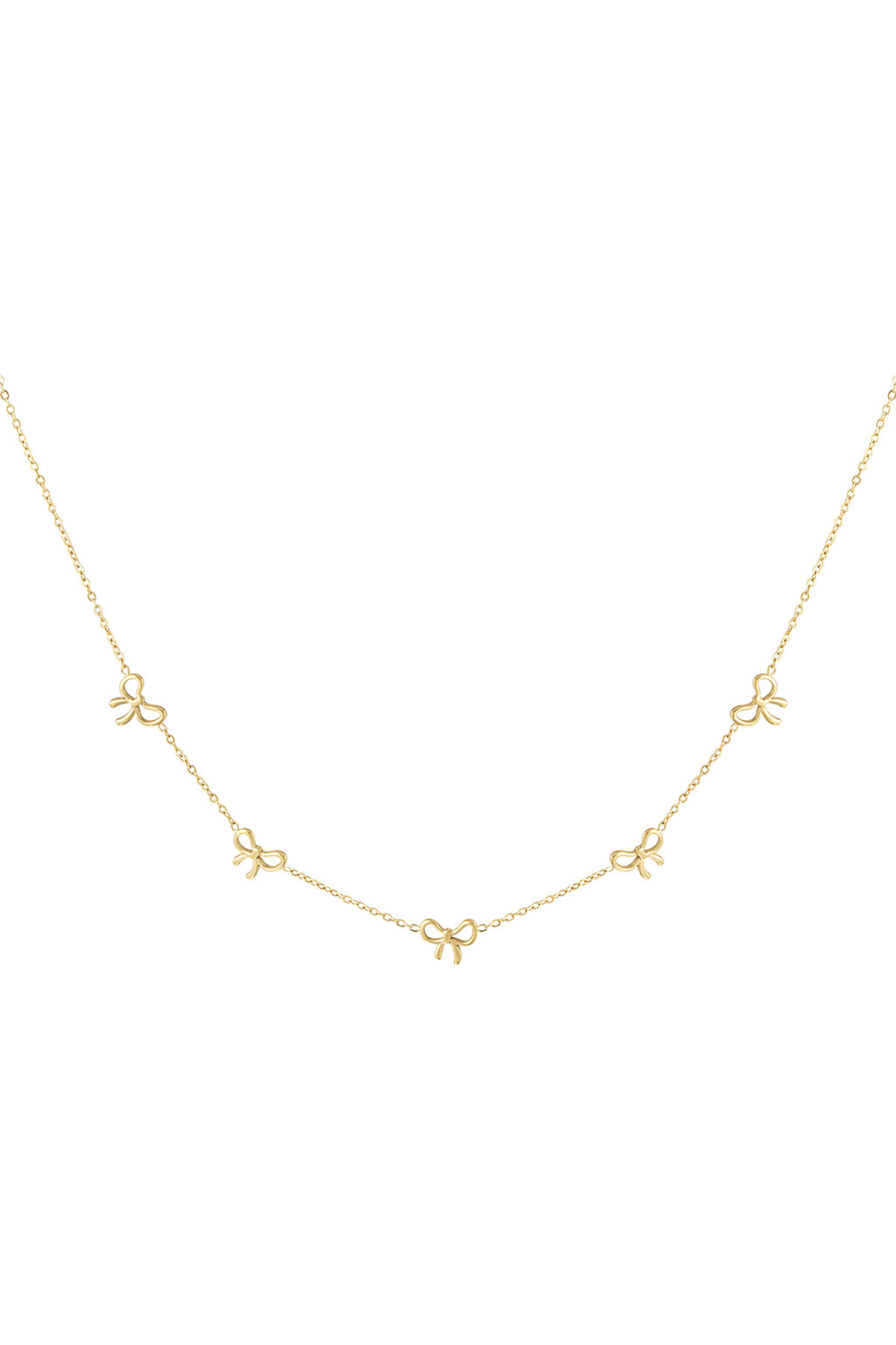 Collier Charming Bows - doré