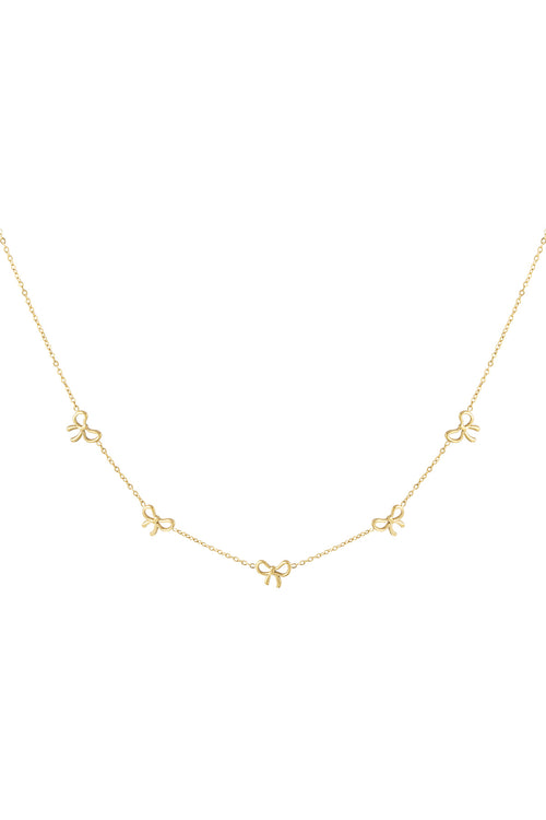 Collier Charming Bows - doré