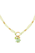 Collier étoilé - Couleur vert et or