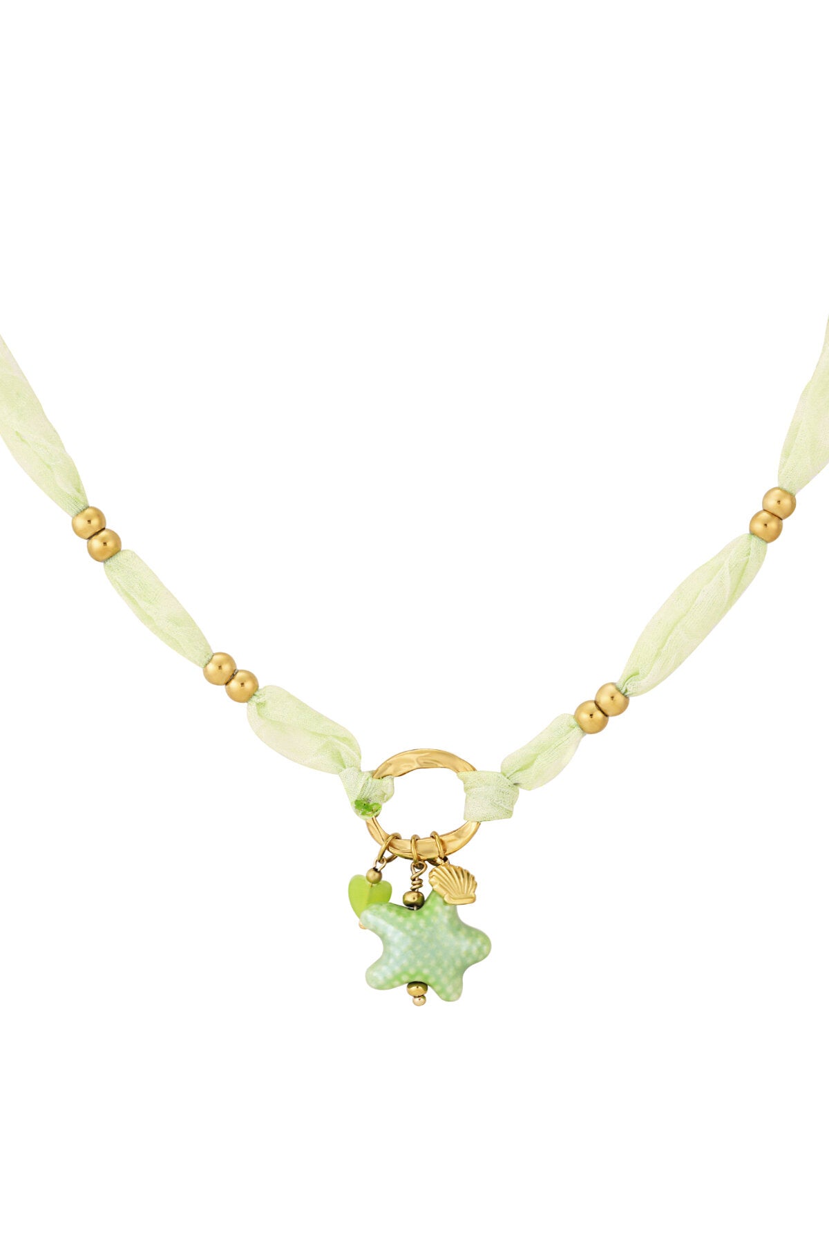 Collier étoilé - Couleur vert et or