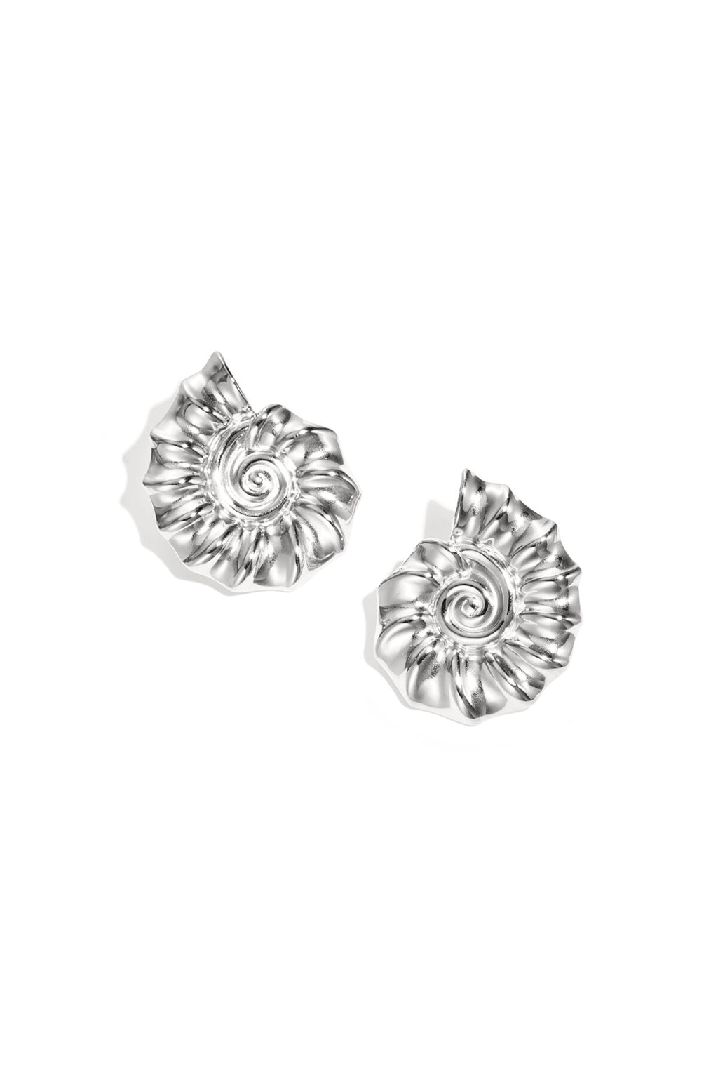 Boucles d'oreilles pendantes en forme de coquillage spirale