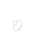 Bague torsadée avec trèfle - dorée