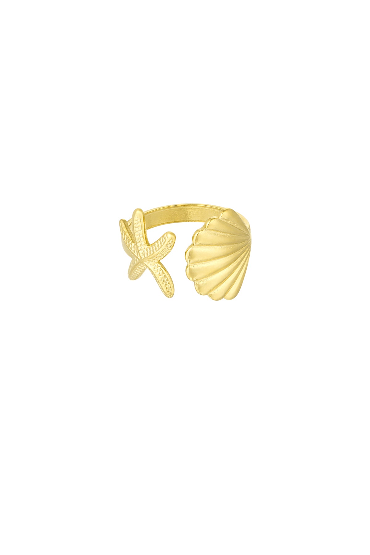 Bague coquillage vibes - dorée
