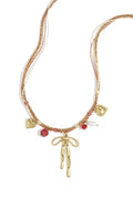 Colliers pendentifs en acier inoxydable, nœud papillon, décontractés, simples, pour femmes