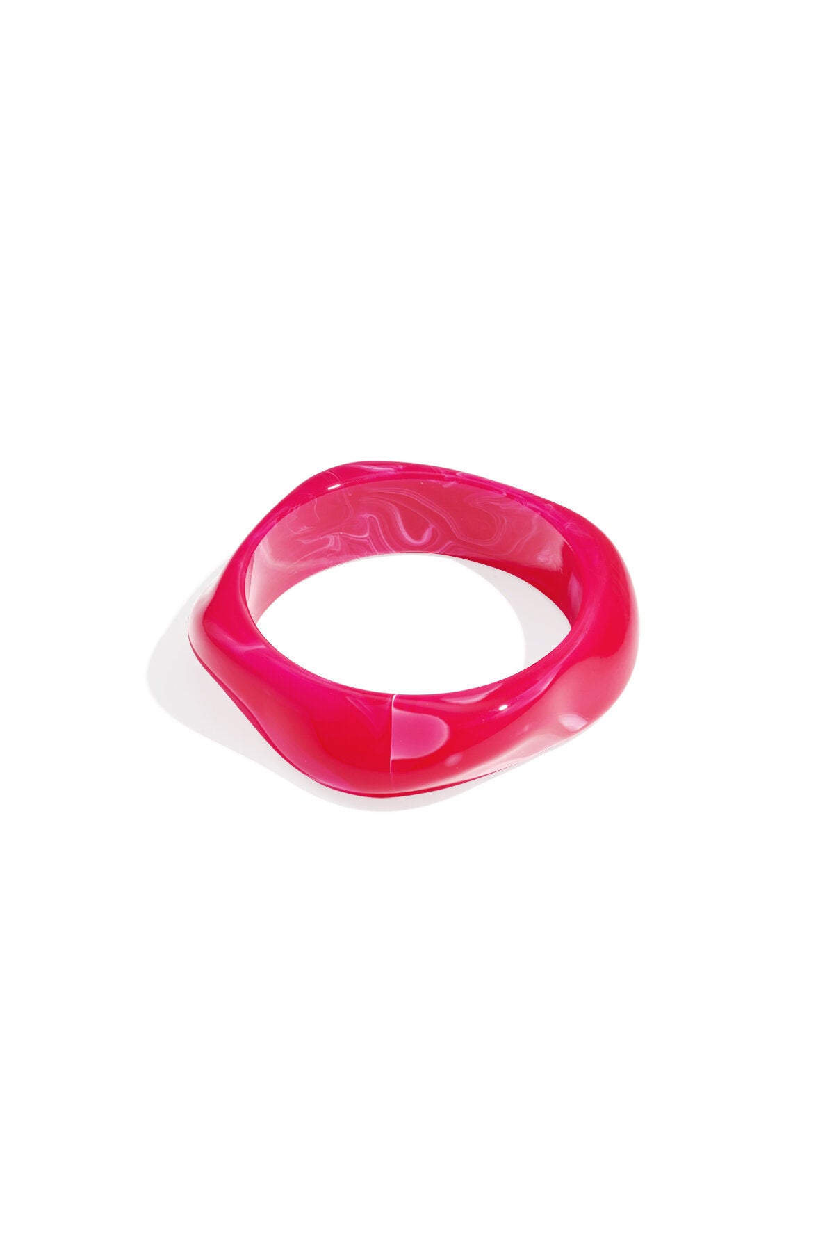 Bracelets en acrylique de couleur unie, style décontracté et simple, pour femme