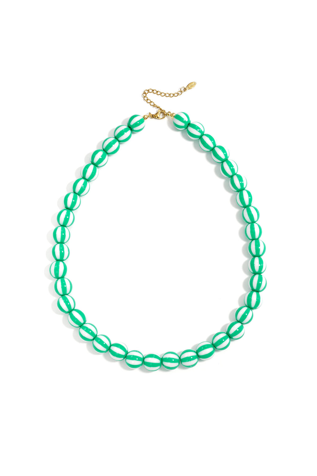 Collier de perles rayées