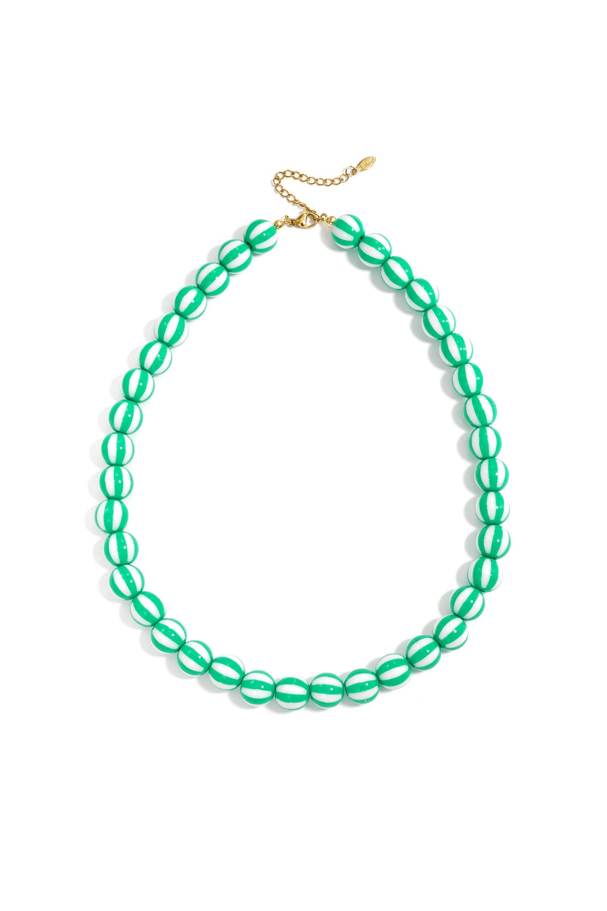 Collier de perles rayées