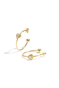 Boucles d'oreilles créoles avec cœur