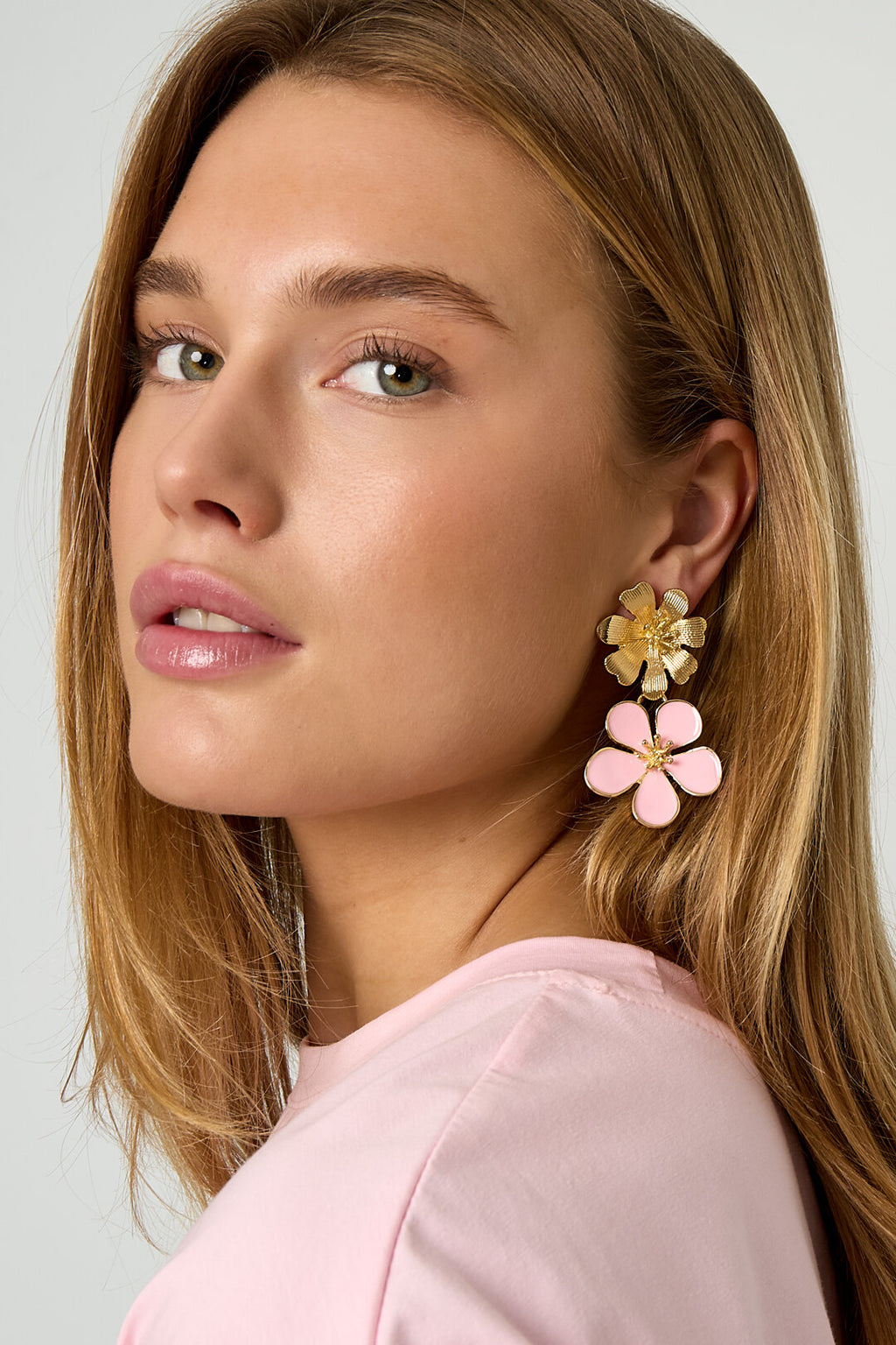 boucles d'oreilles 2 fois fleur