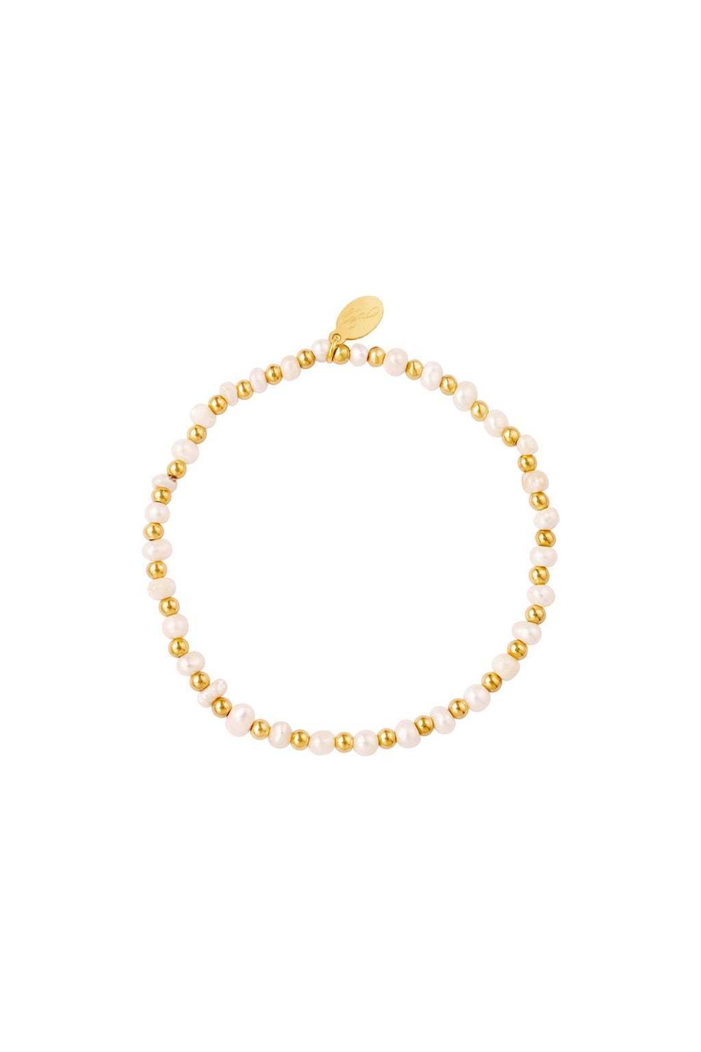Bracelet perles Couleur or Acier inoxydable